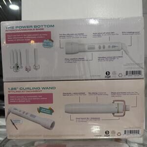 Mane Addicts Wave Power Bottom + 1.25” Curling Wand NEW White